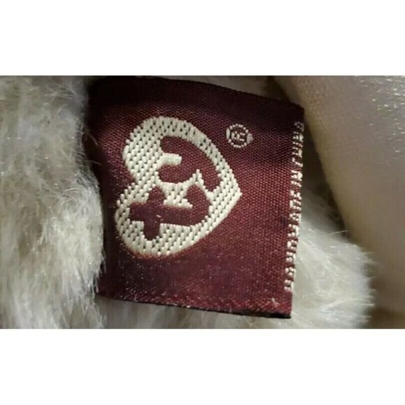 Ty Attic Treasures Gwyndolyn Bear Plush Stuffed Animal Silver Gold Jointed 1993 - Picture 6 of 7